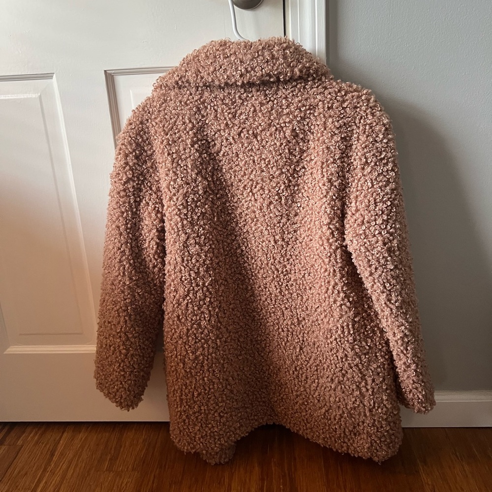 SHACI Faux Fur Oversized Teddy Jacket - Picture 4 of 9
